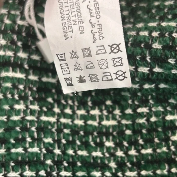 Zara green tweed bustier corset sweetheart neckline crop top Sz M NWT - Picture 9 of 12